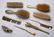 Set consisting of seven silver and other hairdressing