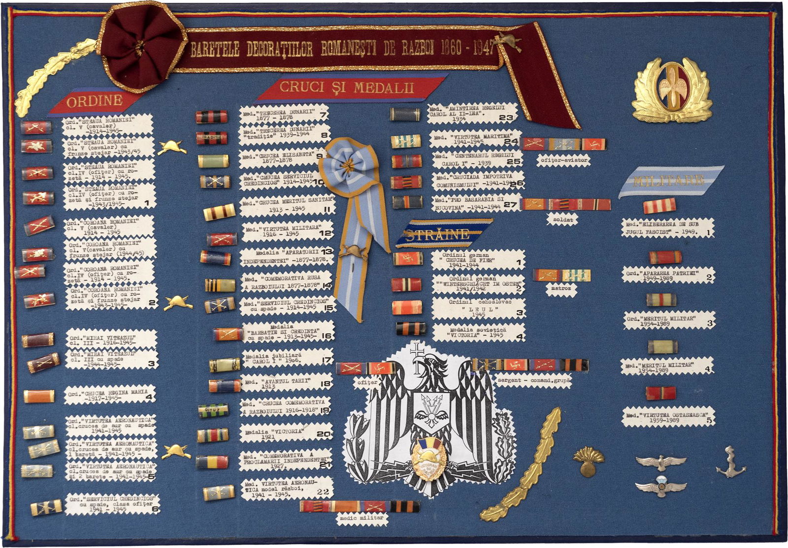Presentation Frame of Romanian Royal War Orders and (1 of 1)