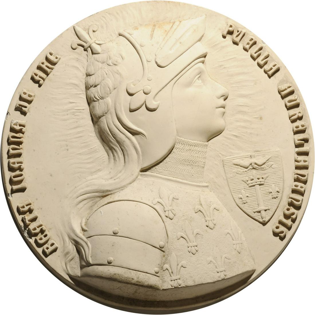 Jeanne D'Arc plaster Plaque, 20th Century (1 of 1)