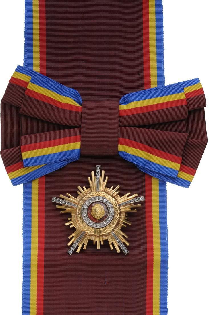 RSR - ORDER OF THE STAR OF ROMANIA in GOLD, instituted (1 of 1)