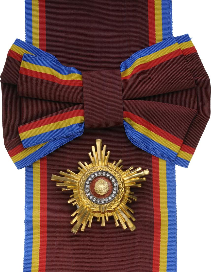 RSR - ORDER OF THE STAR OF ROMANIA in GOLD, instituted (1 of 1)
