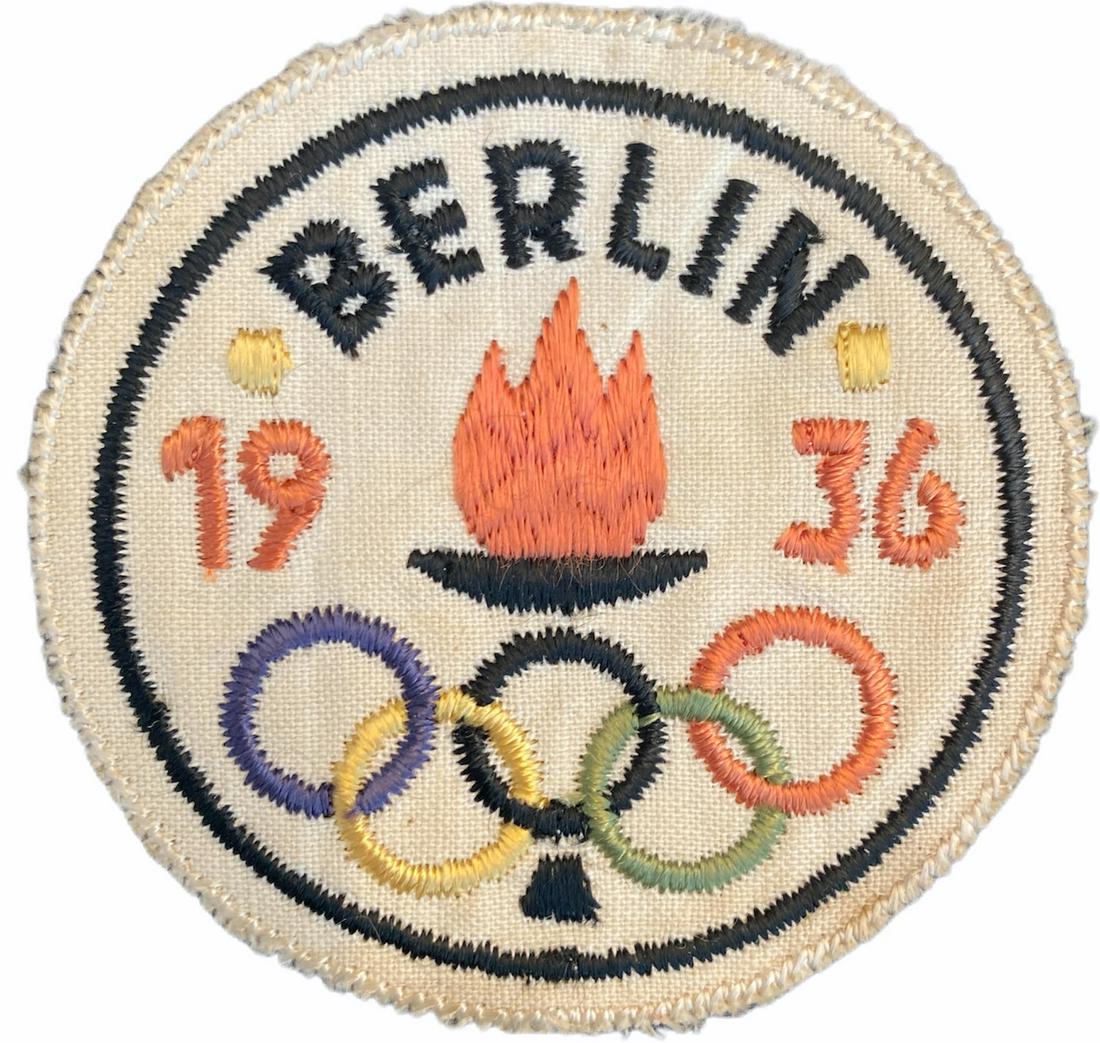 1936 Berlin Olympic Games Embroidered Textile Patch (1 of 1)