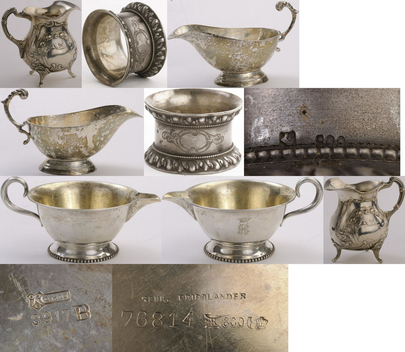 Lot composed of four items of domestic silverware: (1 of 1)