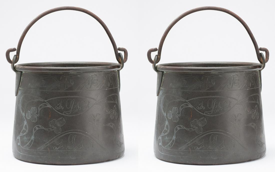 Copper metal bucket (1 of 1)