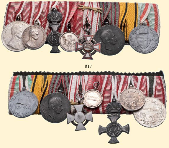Personal group of eight (one is missing): Personal group of eight (one is missing) Personal group of eight (one is missing): Bravery Medal 1st class, Bravery Medal 2nd class, Iron MeritCross, Prussian War Merit Medal, Military Merit Cross, 3r