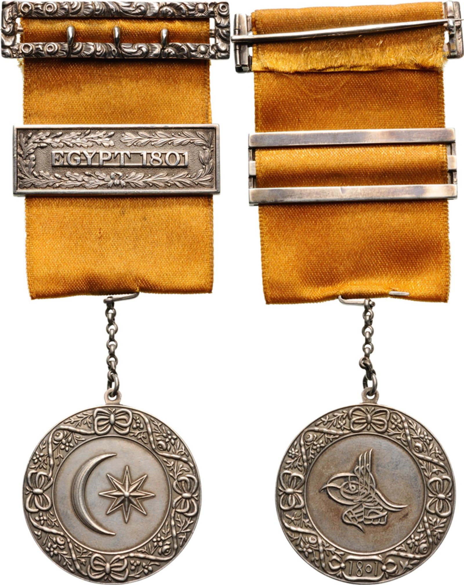 Sultan`s Medal for Egypt, 1801, in Silver (Vak`a-i (1 of 1)