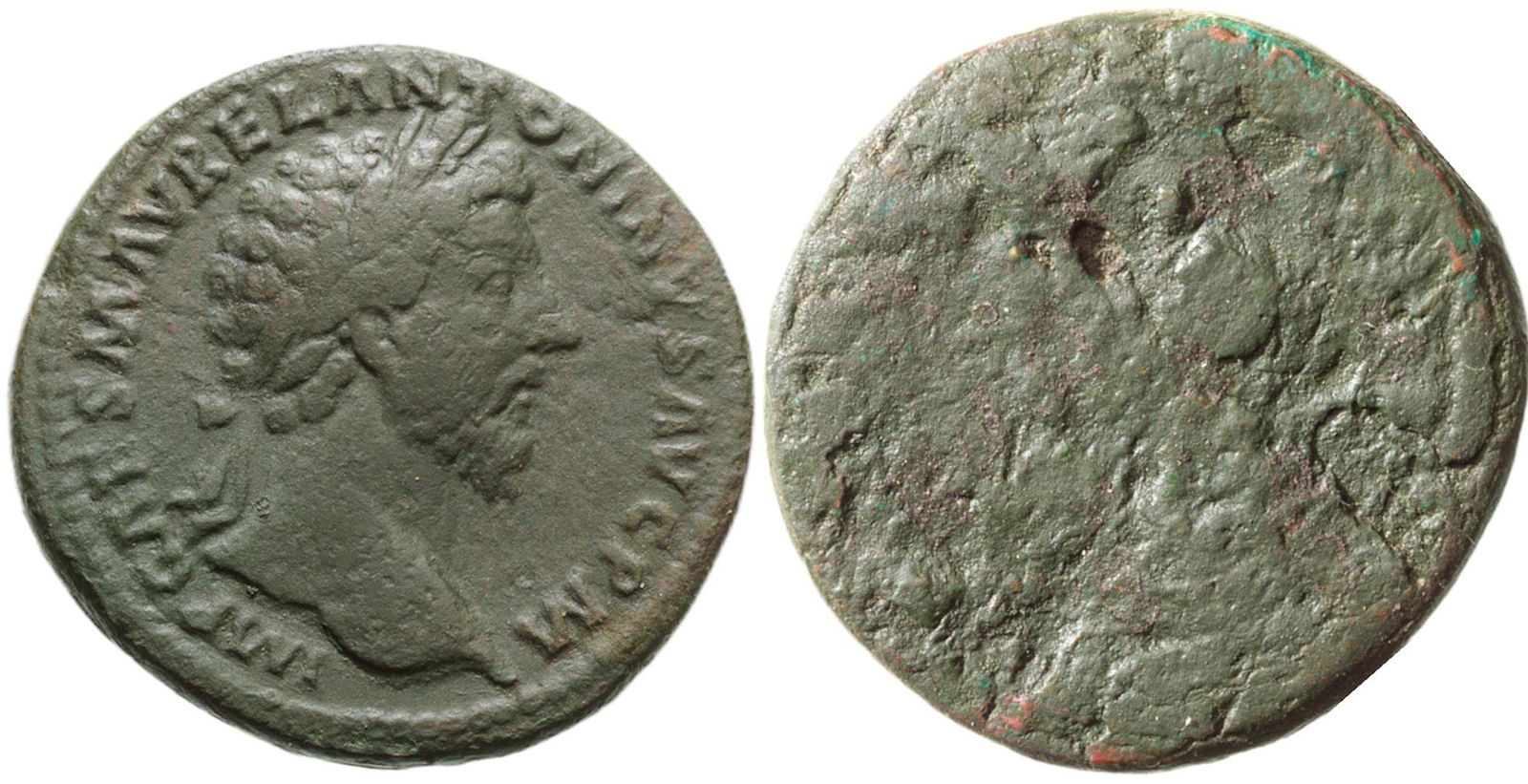 Marcus Aurelius (161-180) Sestertius, Bronze (23.4 g.) (1 of 1)