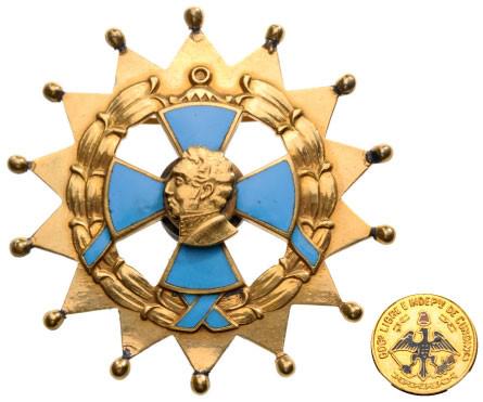 CIVIL ORDER OF ANTONIO NARINO (STATE OF CUNDINAMARCA): Star, 1st Class, instituted in 2010. Breast Star, 75 mm, gilt Bronze, enameled, superimposed parts gilt bronze, enameled, reverse with thin horizontal pin. Some scratches on reverse to test metal, oth