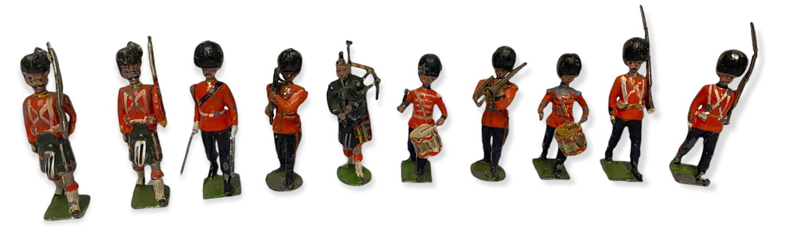 Set of 10 Lead British and Scottish Toy Soldiers (1 of 1)