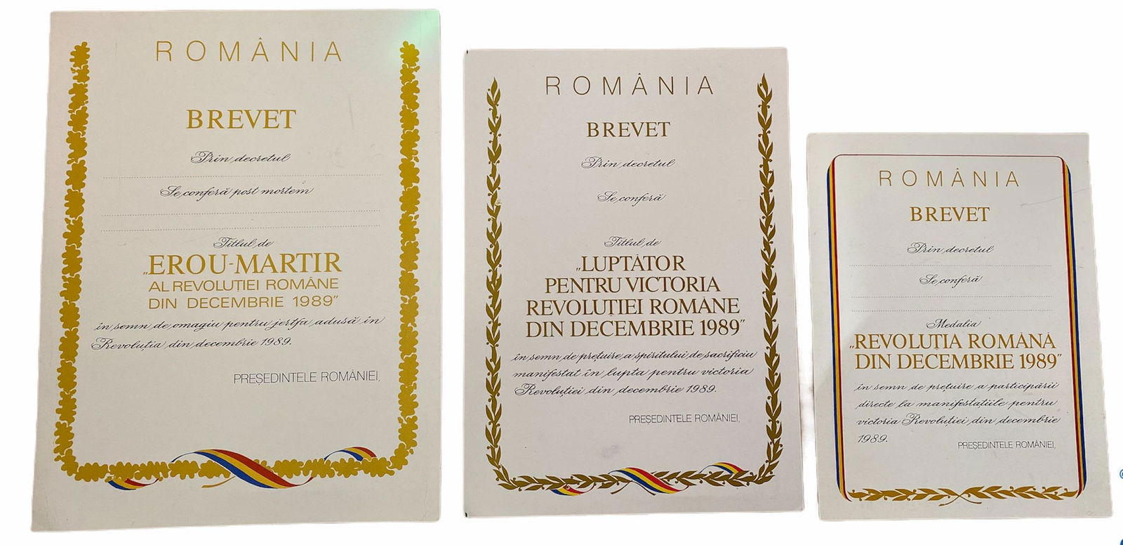 Lot of 3 Awarding documents (1 of 1)