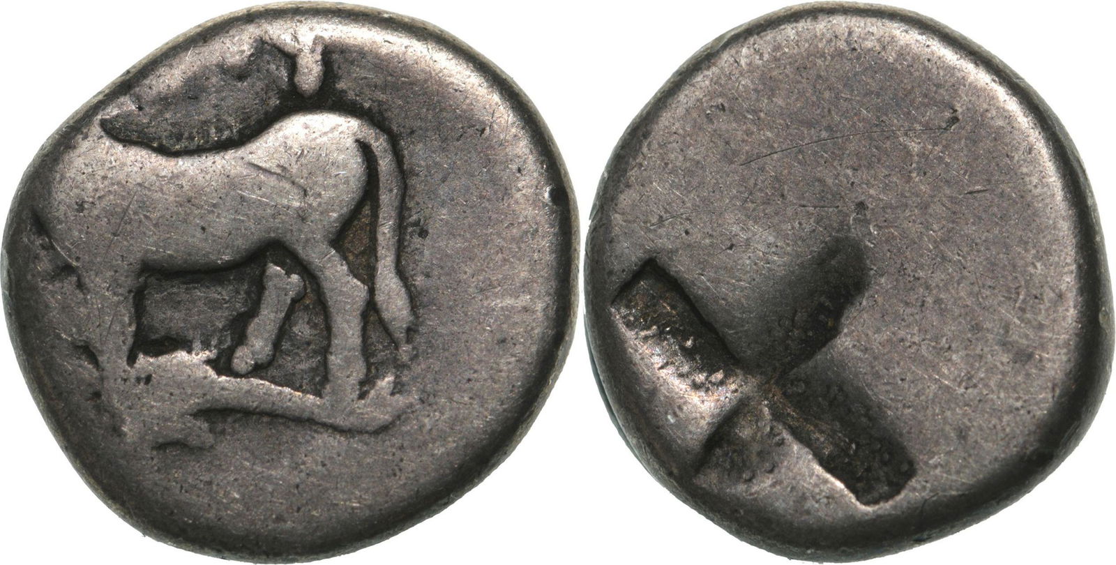 THRACE. Byzantion (Circa 350-300 BC). Half-siglos or hemidrachm (13 mm, 2.5 g) (1 of 1)