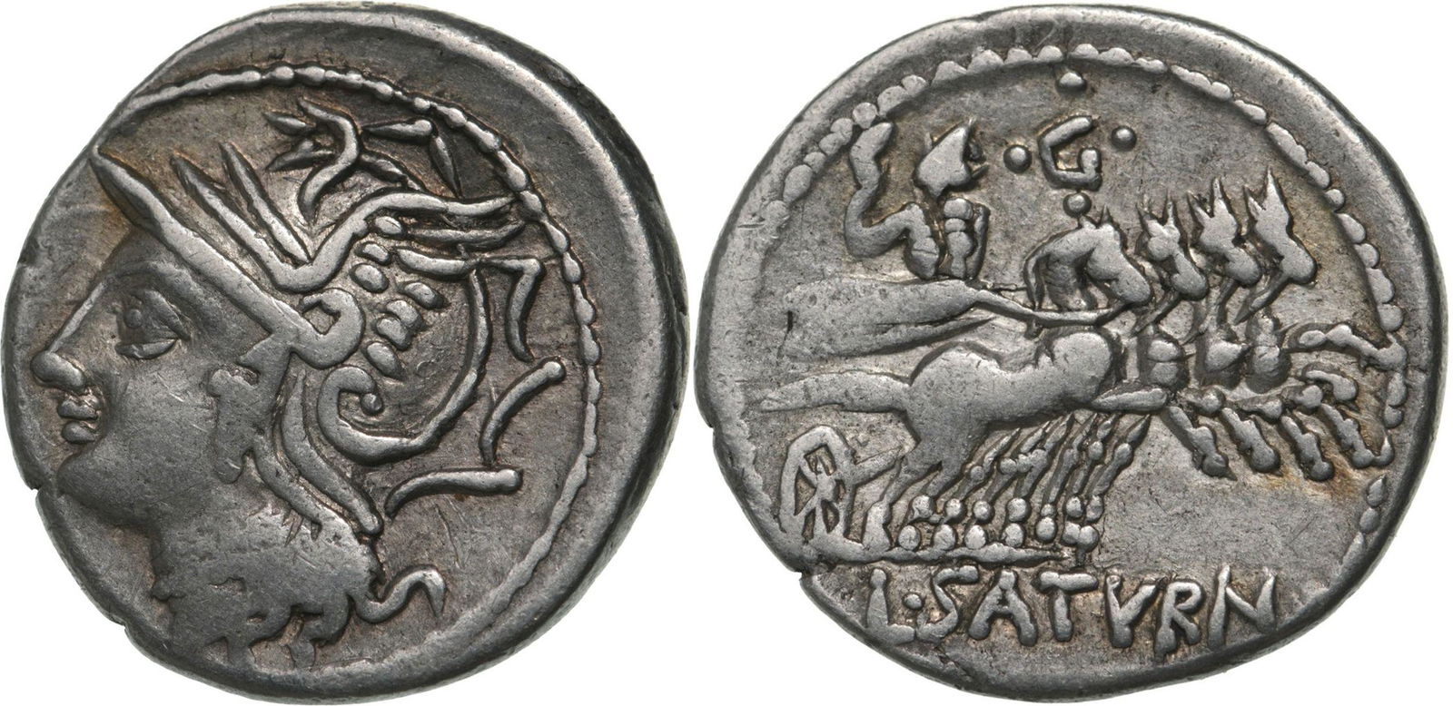 L. Appuleius Saturninus. Denar, Silver (3.86 g) Rome,  circa 104 (1 of 1)