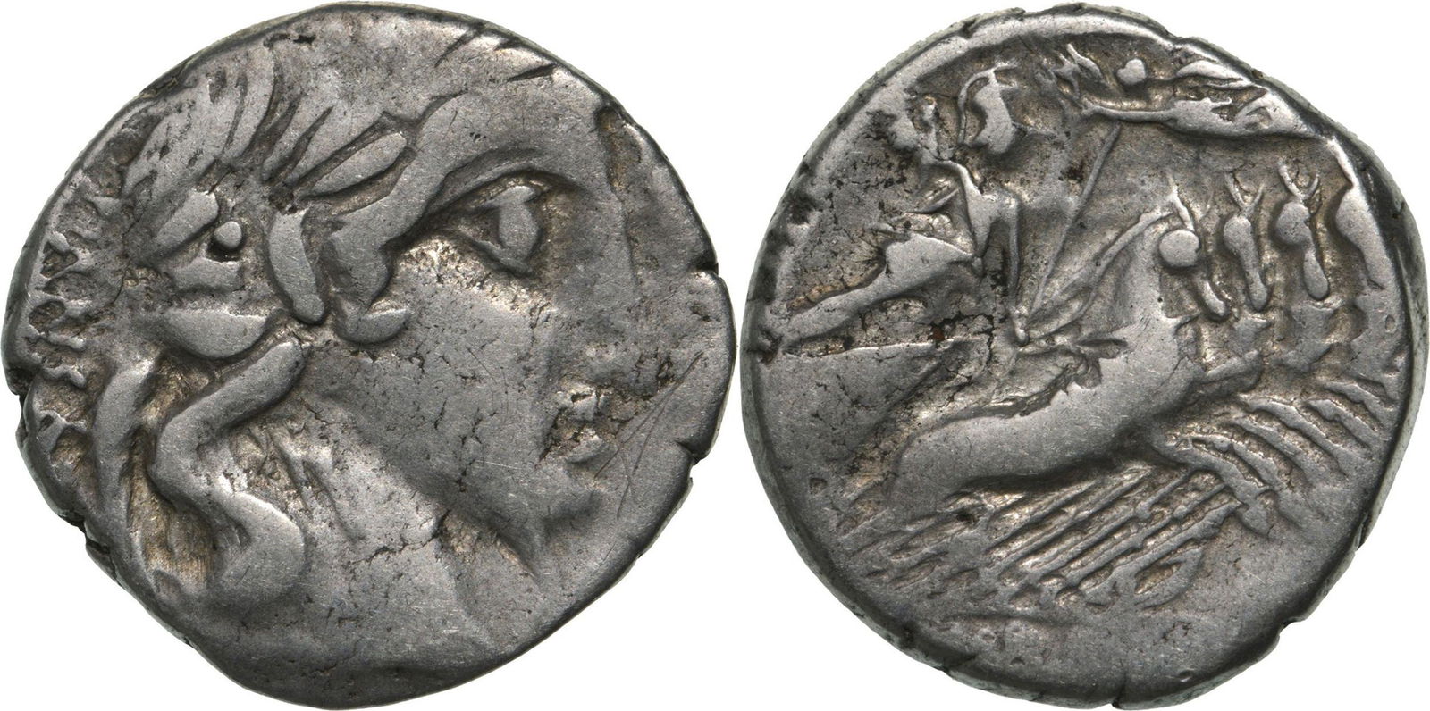 C. Vibius C.f. Pansa. Denar, Silver (3.49 g) Rome, 90 BC (1 of 1)