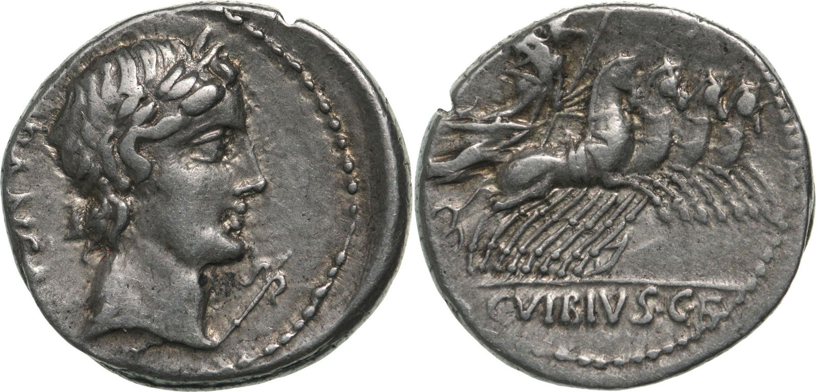 C. Vibius C.f. Pansa. Denar, Silver (3.85 g) Rome, 90 BC (1 of 1)