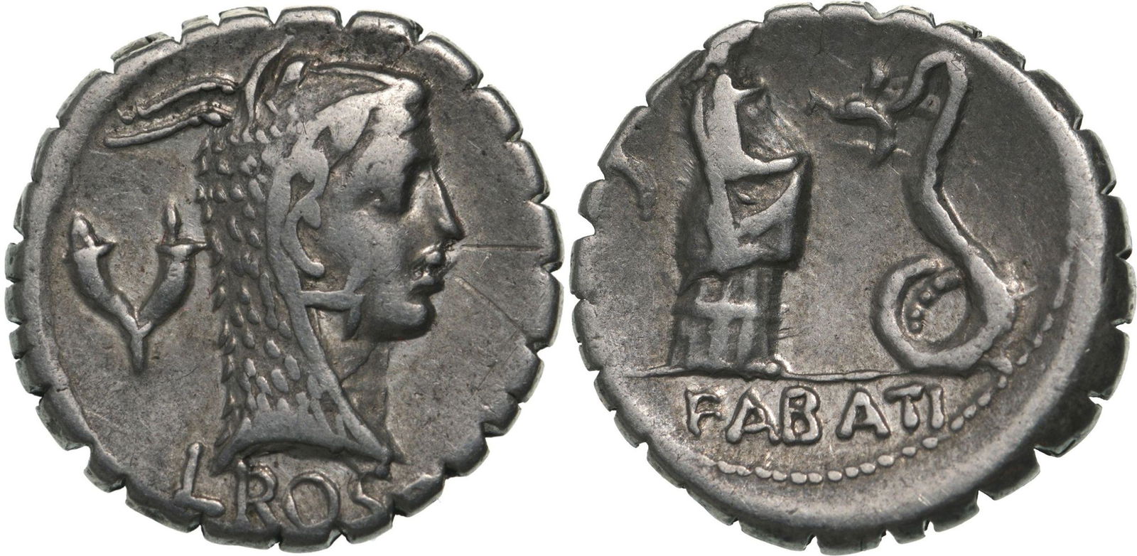 L. Roscius Fabatus. Denarius, Silver (3.75 g) Rome, 59 BC. (1 of 1)