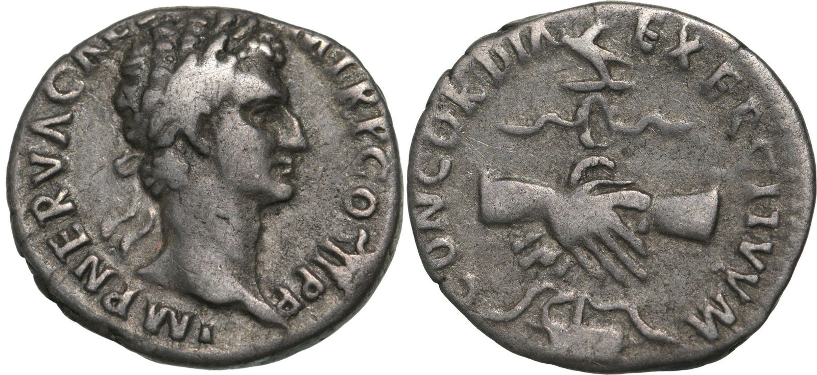Nerva (96-98) Denar, Silver (18 mm, 2.94 g), Rome 96 AD (1 of 1)