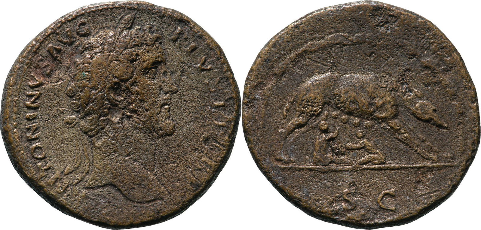 Antoninus Pius (138-161) AE Sestercius, Bronze (32 mm, 22.4 g), Rome, 140-144 (1 of 1)