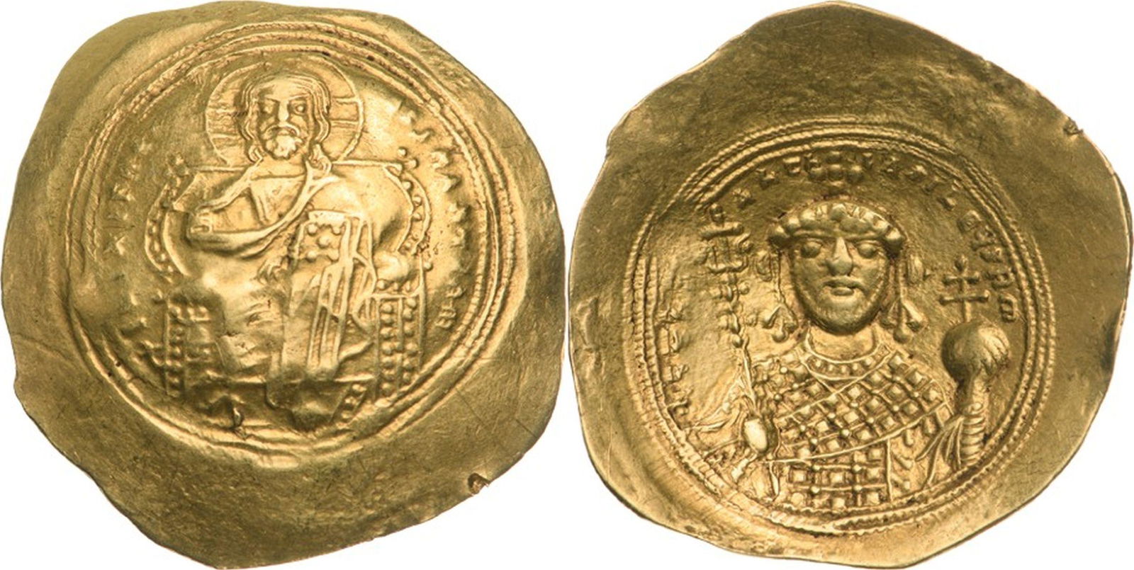 Constantine IX  (1042-1055). AV Histamenon Scyphate  (28 mm, 4.34 gm), Constantinople. (1 of 1)