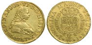 Ferdinand VI (1749-1759) 8 Escudos 1757, So J, Santiago mint