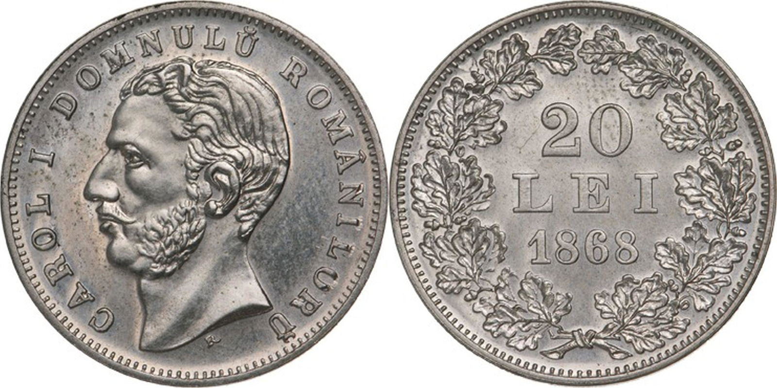 Carol I (1881-1914)  Pattern 20 Lei 1868, R.. (1 of 1)
