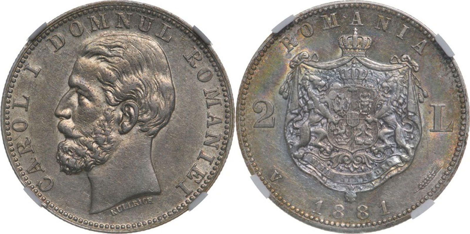 Carol I (1881-1914) 2 Lei 1881 V, Vienna mint. (1 of 1)