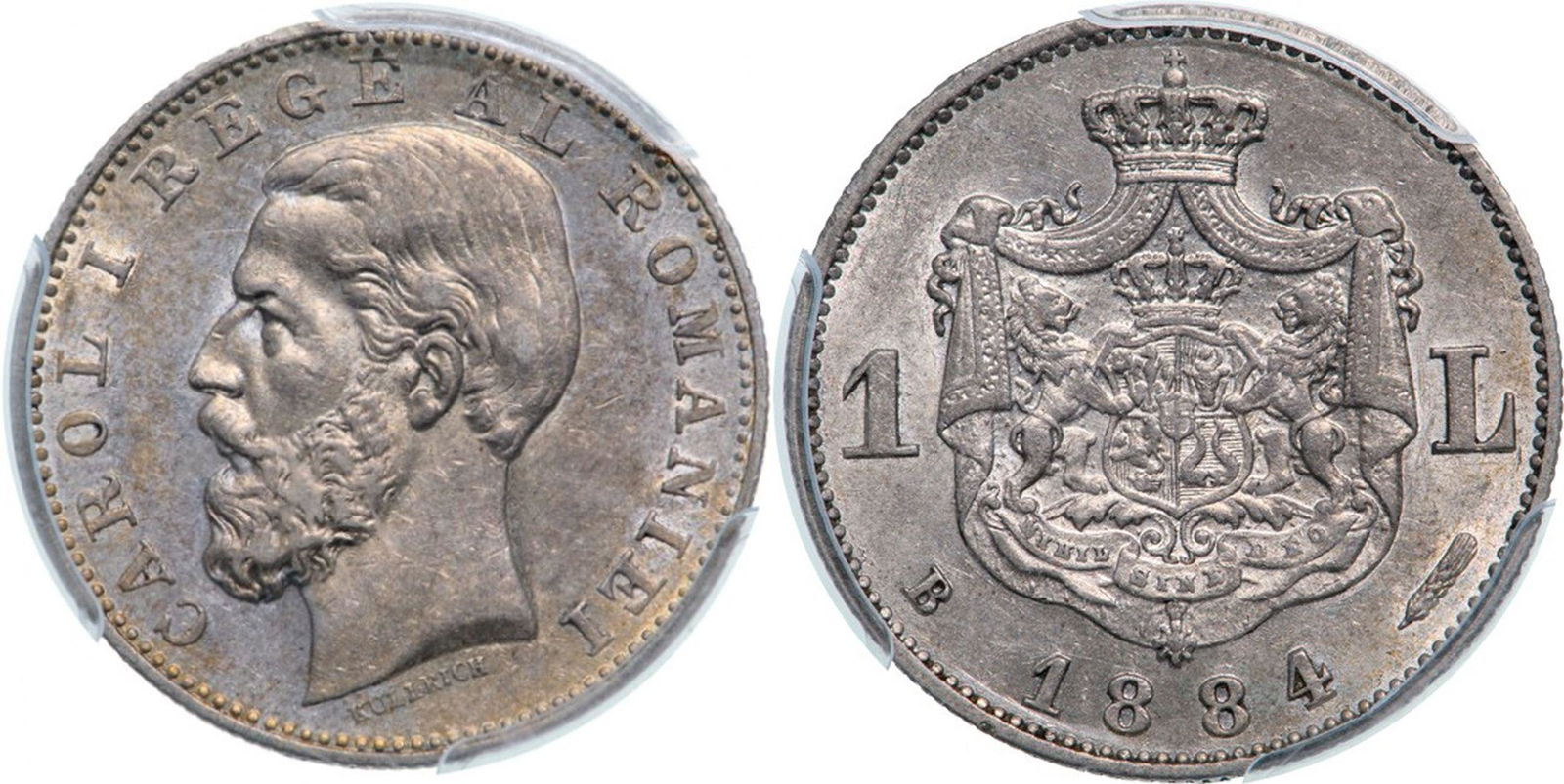 Carol I (1881-1914) 1 Leu 1884, Bucharest mint. (1 of 1)