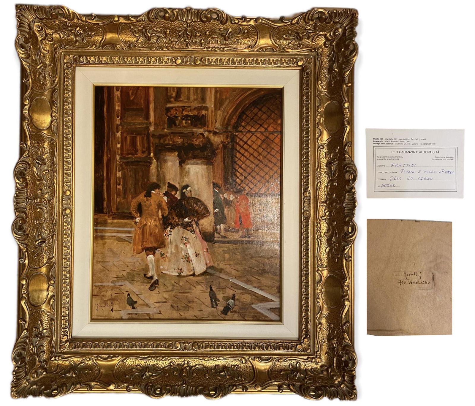 Frattini (Enrico del Frate detto, 1890 -1968) Oil painting on panel (1 of 1)