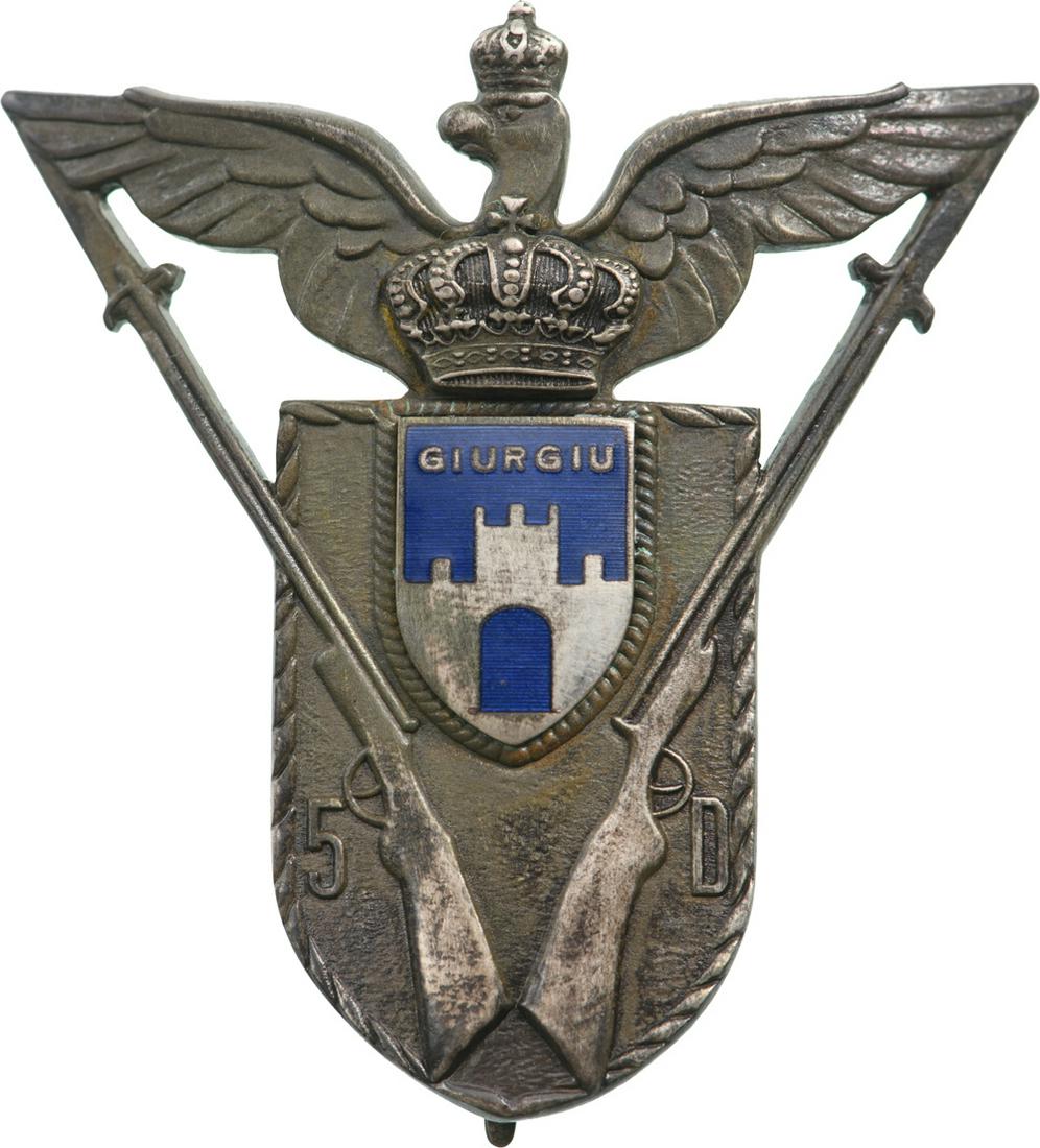 Special Collection of 7 Year Infantry Badges - Badge of the 5th Infantry Regiment (Dorobanti) - (1 of 1)