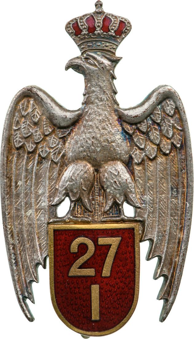 Special Collection of 7 Year Infantry Badges - Regimental Badge "27th Infantry Regiment", Bacau (1 of 1)