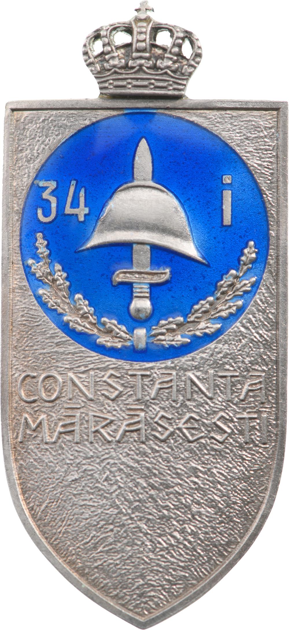 Special Collection of 7 Year Infantry Badges - Badge of the 34th Infantry Regiment - Constanta (1 of 1)