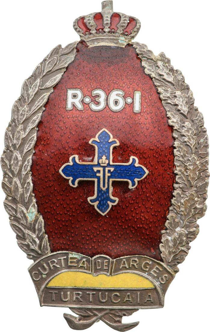 Special Collection of 7 Year Infantry Badges - Badge of the 36th Infantry Regiment - Vasile Lupu (1 of 1)