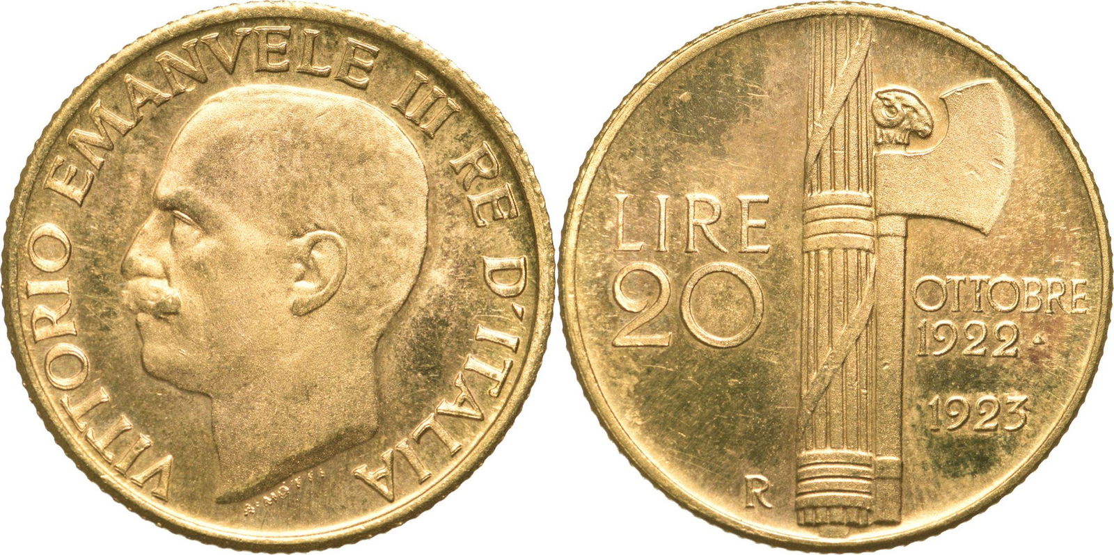 Vittorio Emanuele III (1900-1946) 20 Lire 1923 (1 of 1)