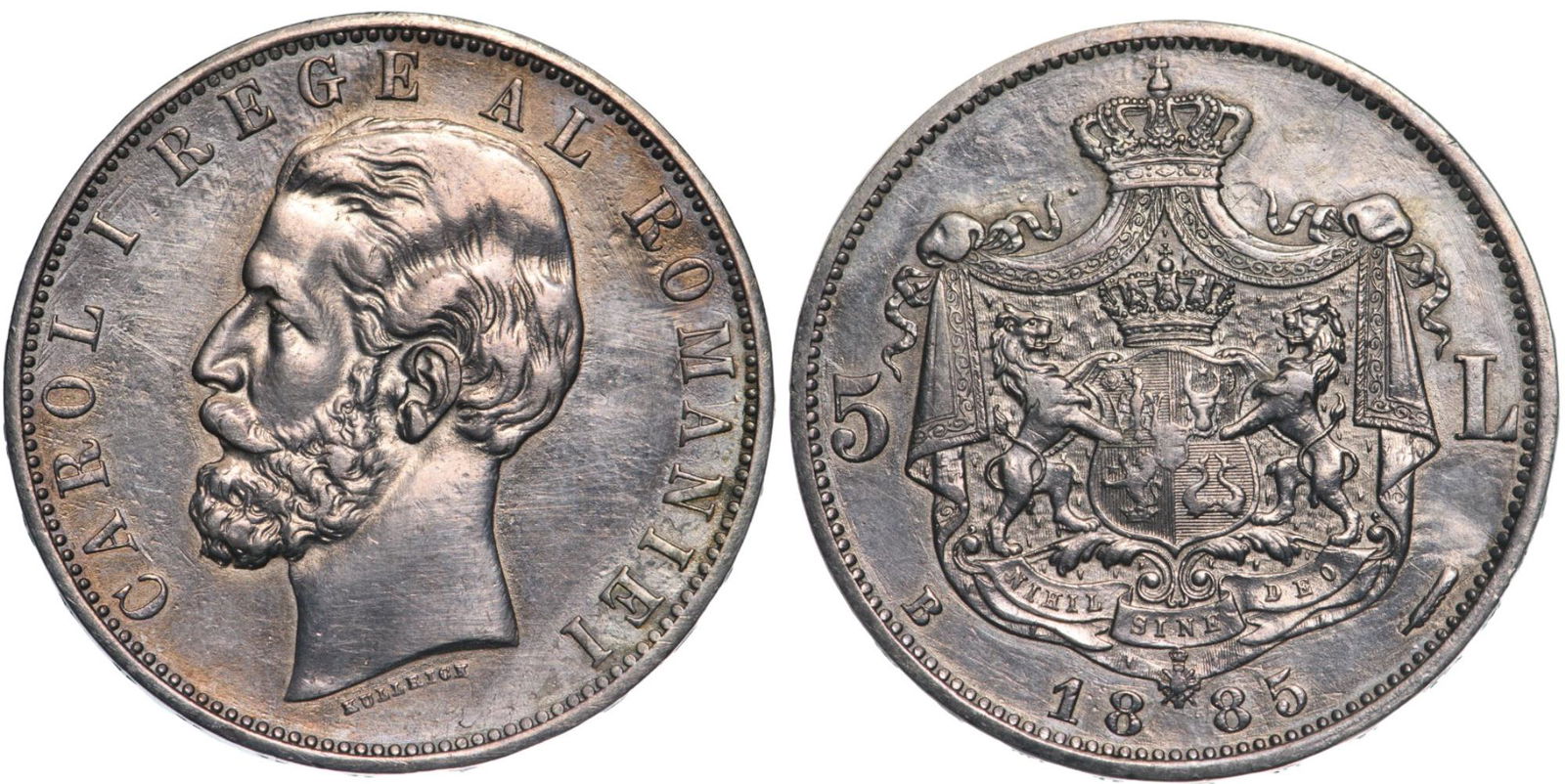 Carol I (1881-1914) 5 Lei 1885, Bucharest Mint (1 of 1)