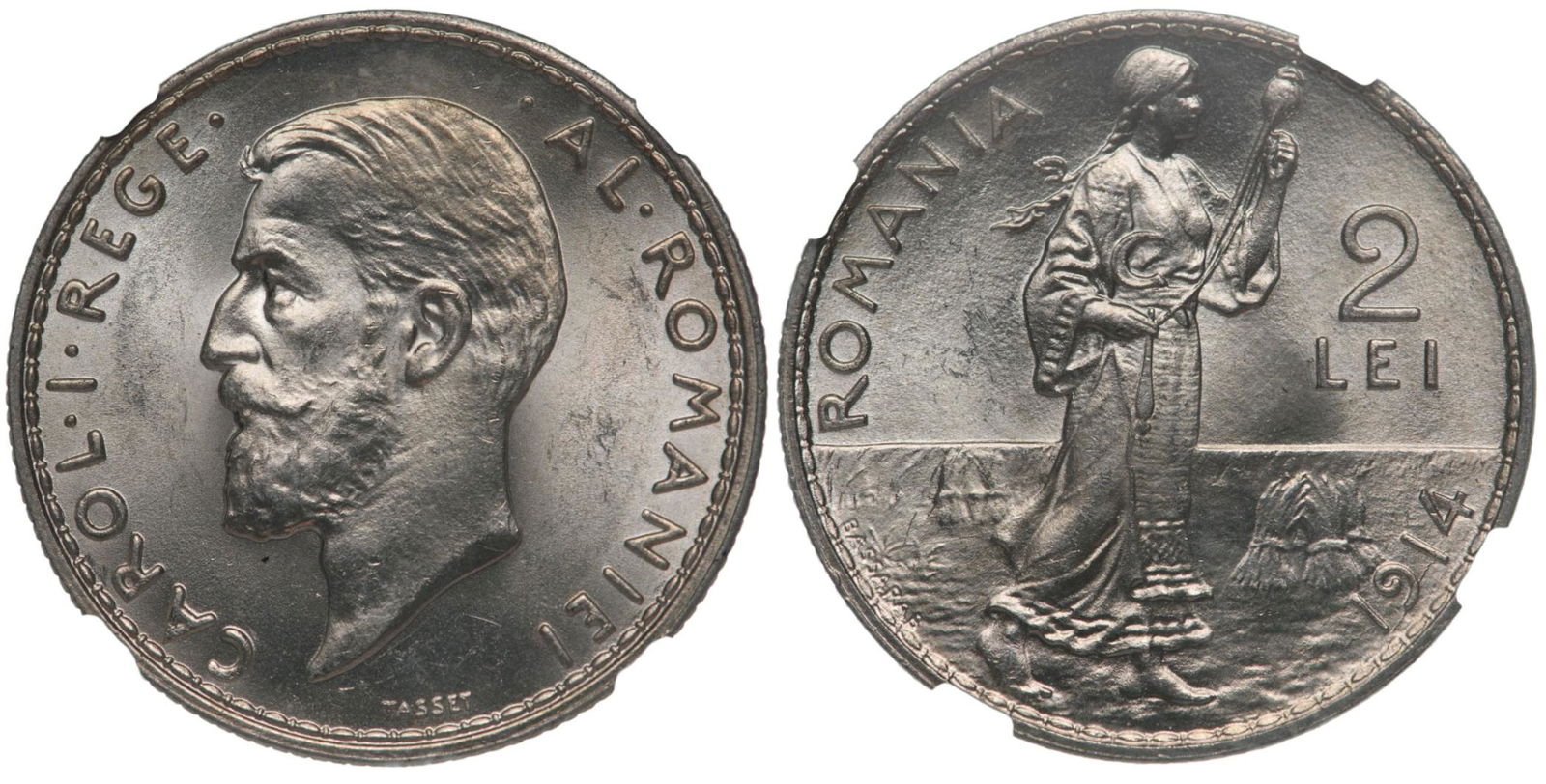 Carol I (1881-1914) 2 Lei 1914 (1 of 1)