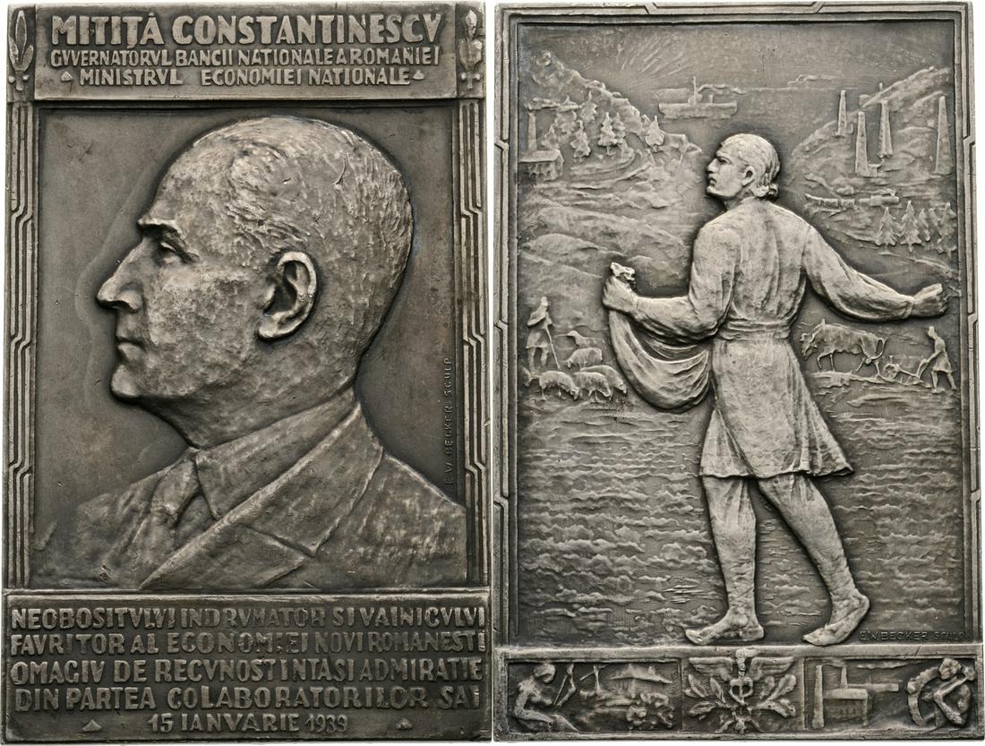 Carol II - Hommage to Mitita Constantinescu, Governor of the Romanian National Bank (1 of 1)