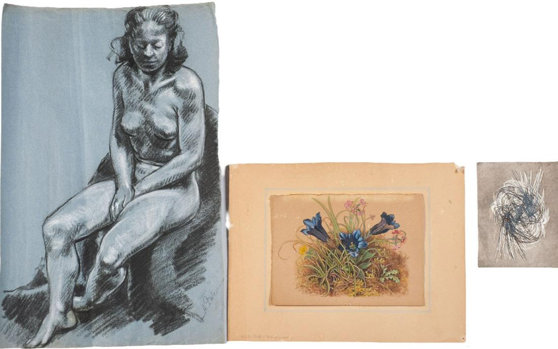 Set composed of two original draw & paintings on paper (1 of 1)