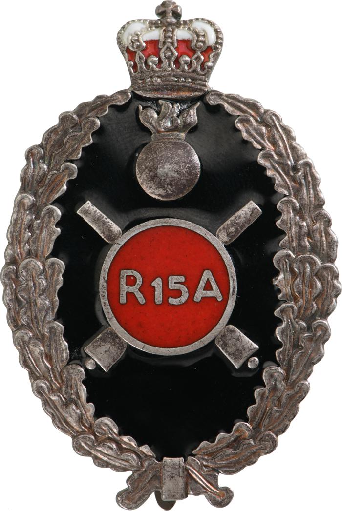 Special Collection of 7 Year Artillery Badges - Badge of the 15th Artillery Regiment (1 of 1)