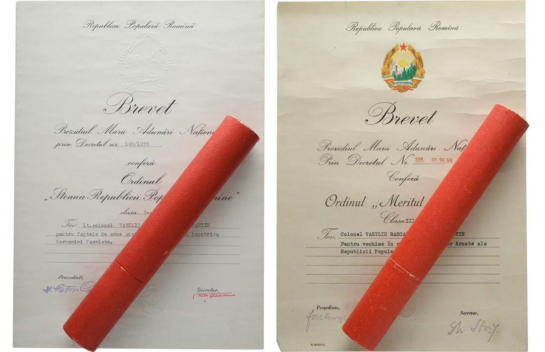 Group of Awarding Documents of a Lieutenant-Colonel (1 of 1)