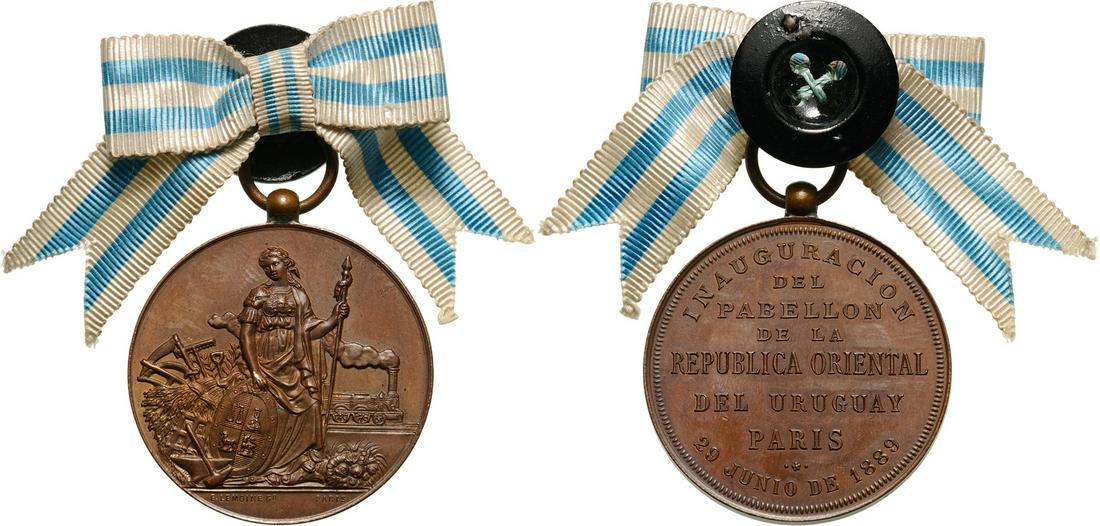 Commemorative Medal of the Inauguration of Uruguay Pavilion at the Universal Exposition in Paris in (1 of 1)