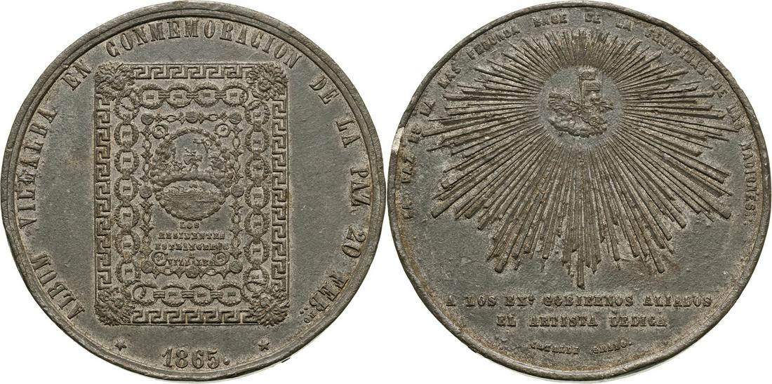 Album Villalba en Conmemoracion de la Paz 20 feb 1865 Medal (1 of 1)