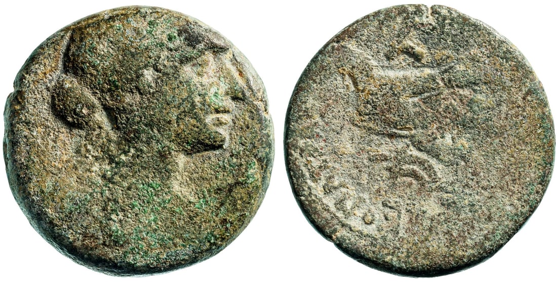 PTOLEMAIC KINGDOM, Kleopatra VII (51-30 BC) AE Diobol (17,3g) Alexandria (1 of 1)