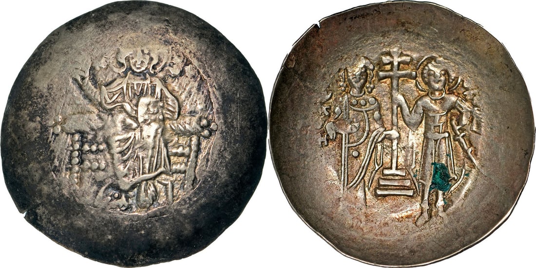 Alexius III Angelus-Comnenus (1195-1203) EL Aspron Trachy (26.5mm, 2,36 g). Constantinople mint. (1 of 1)