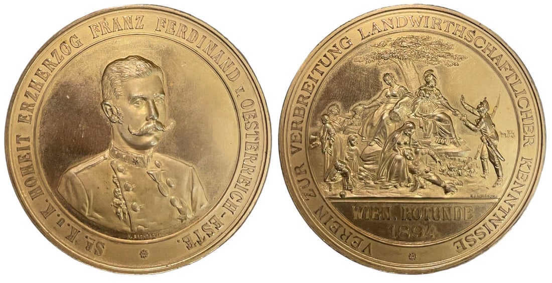 Franz Joseph I (1848 - 1916), Medal 1894 to the heir to the throne Archduke Franz Ferdinand of (1 of 1)