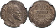 Ferdinand I (1887-1918), 50 Stotinki 1910, Kremnitz, Silver