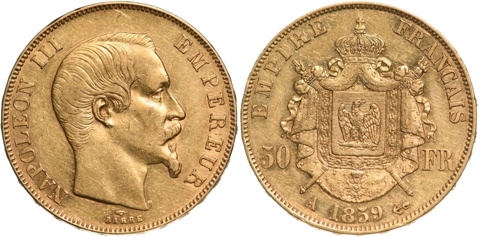 Napoleon III (1852-1870) 50 Francs 1859 A (1 of 1)