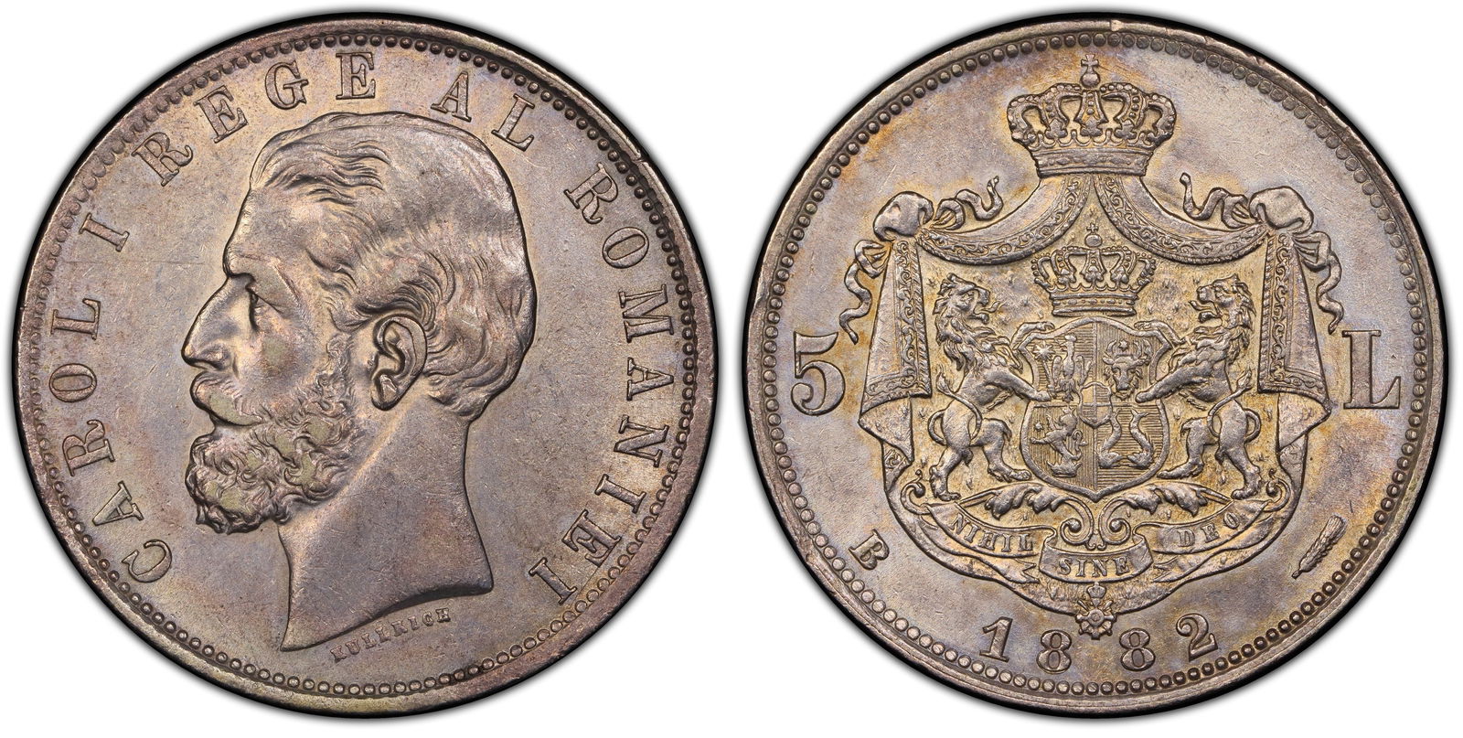 Carol I (1866 - 1914) 5 Lei 1882, Bucharest mint (1 of 1)