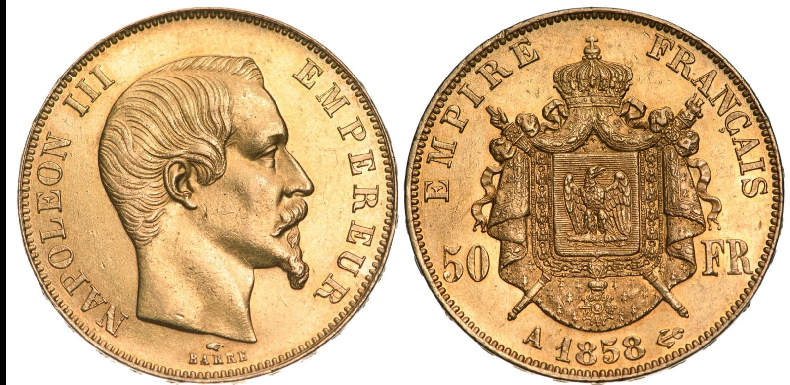 Napoleon III (1852-1870) 50 Francs 1858 A (1 of 1)