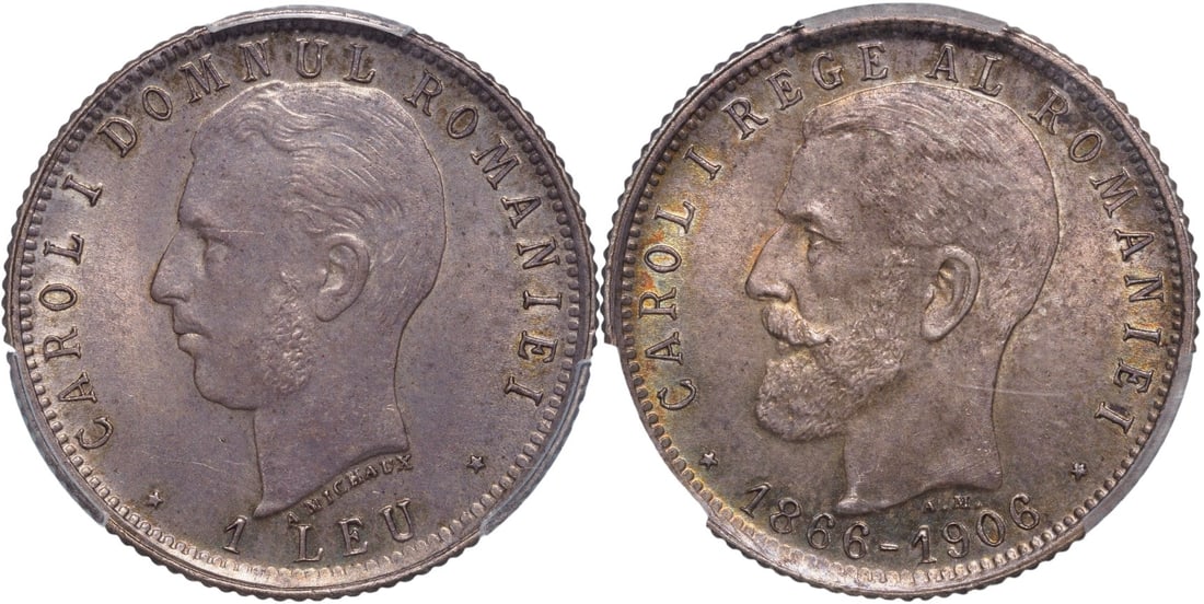 Carol I (1881-1914) 1 Leu 1906, Brussels mint (1 of 1)