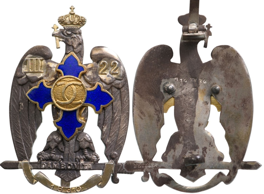 Special Collection of 7 Year Infantry Regimental Badges of the 22nd Infantry Regiment-Dambovita (1 of 1)
