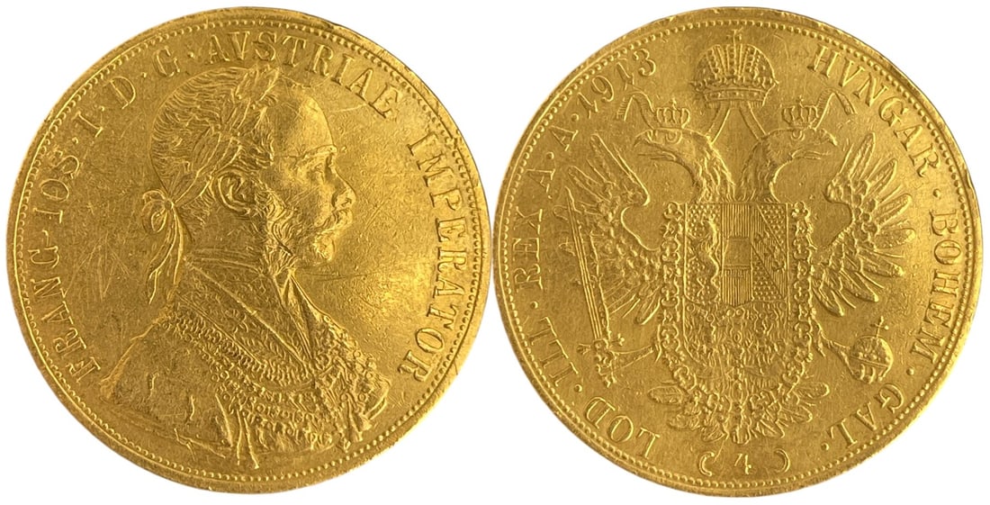 Franz Joseph (1848-1916) 4 Ducats 1913, Vienna Mint (1 of 1)